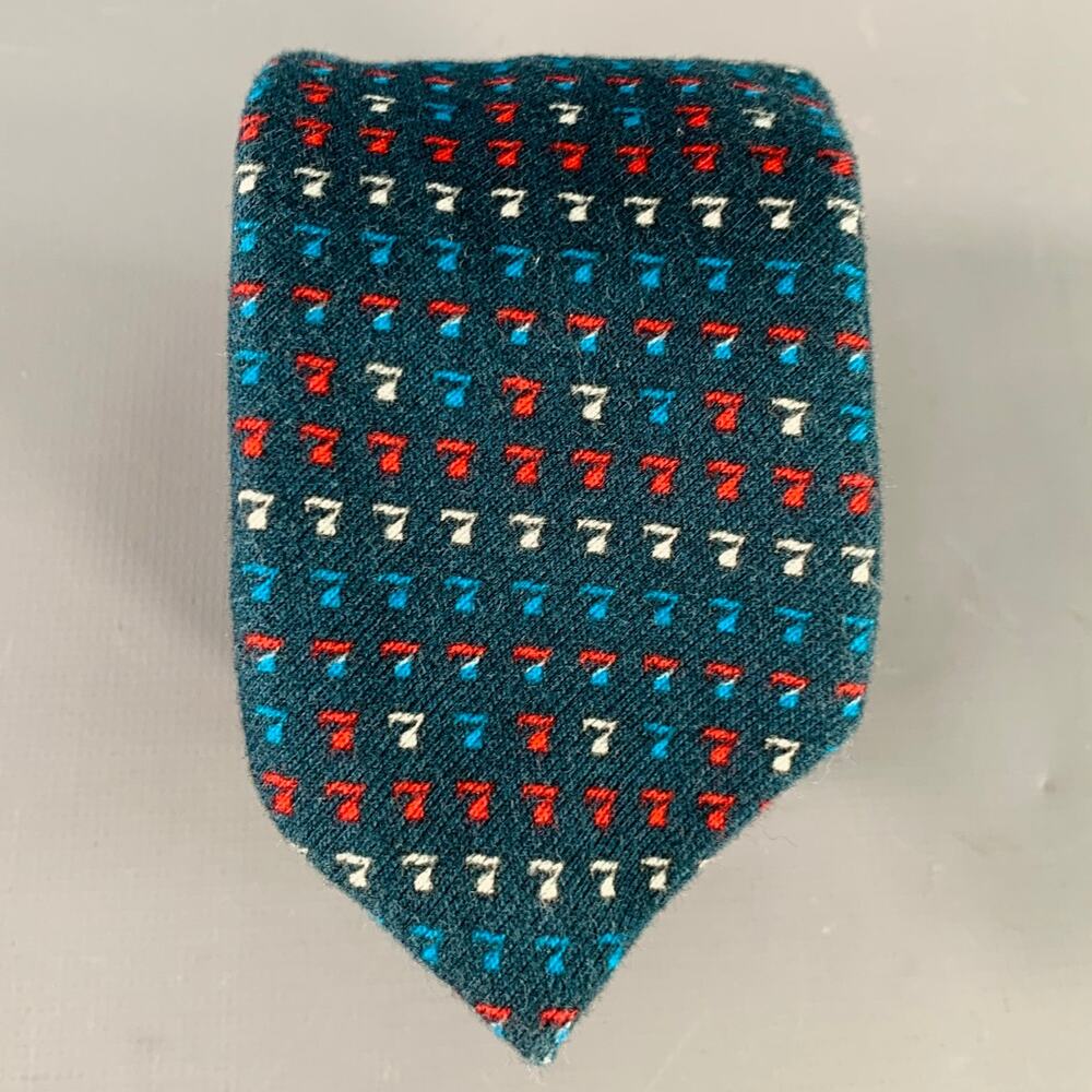ADAM KIMMEL Red White Blue Numbers 777 Cotton Skinny Tie